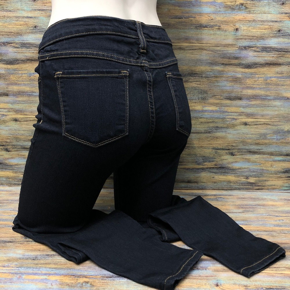 Flying Monkey Jeans Skinny Stretch Puckered Low Rise Dark Blue Womens Size 27